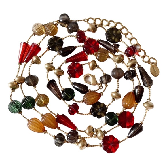 Louis Dell’olio long multi color bead strand necklace - Picture 1 of 7